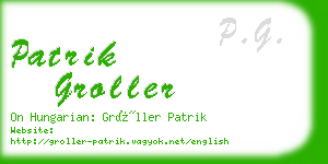 patrik groller business card